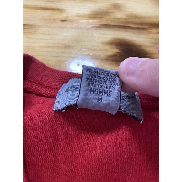 Eddie Bauer Long Sleeve Graphic‎ T-Shirt Mens Red Size Medium Preppy Casual - Picture 7 of 15